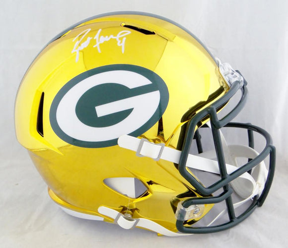 Brett Favre Autographed Full Size Speed Chrome Green Bay Packers Helmet- JSA