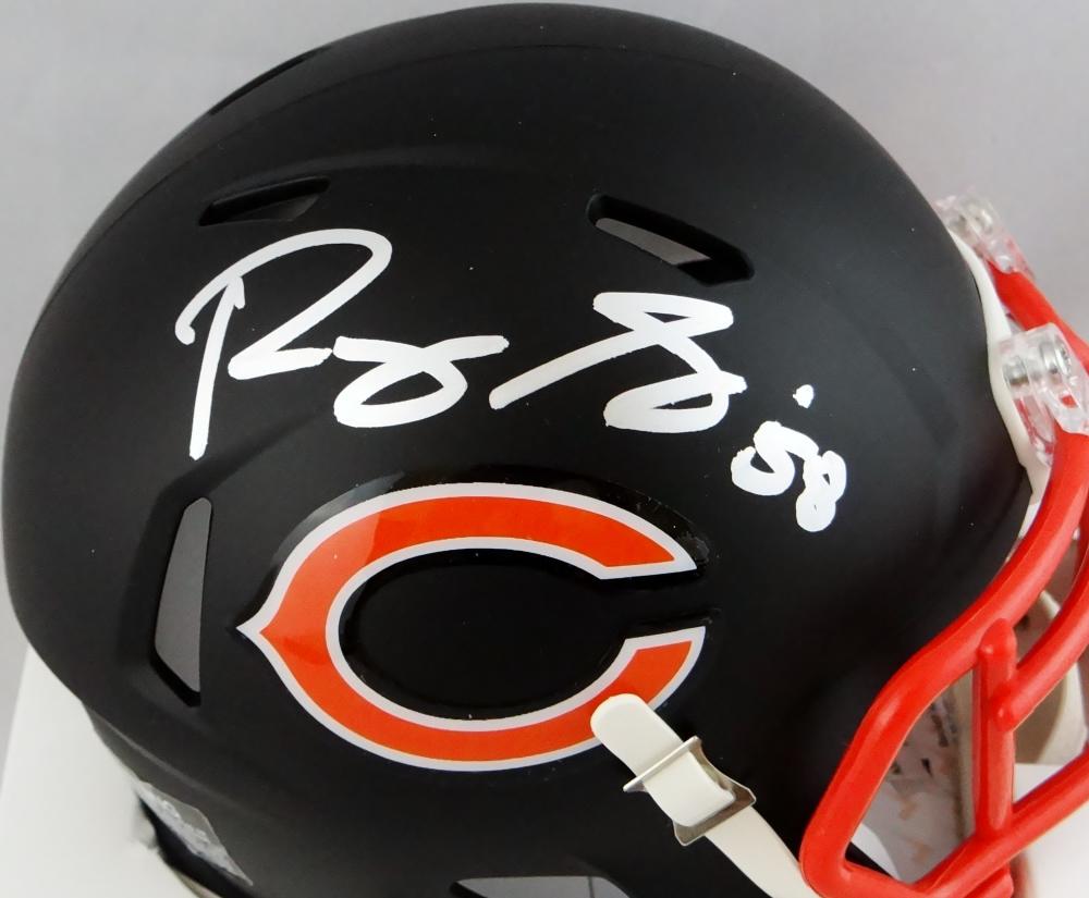 Roquan Smith Chicago Bears Autographed Riddell Flat White