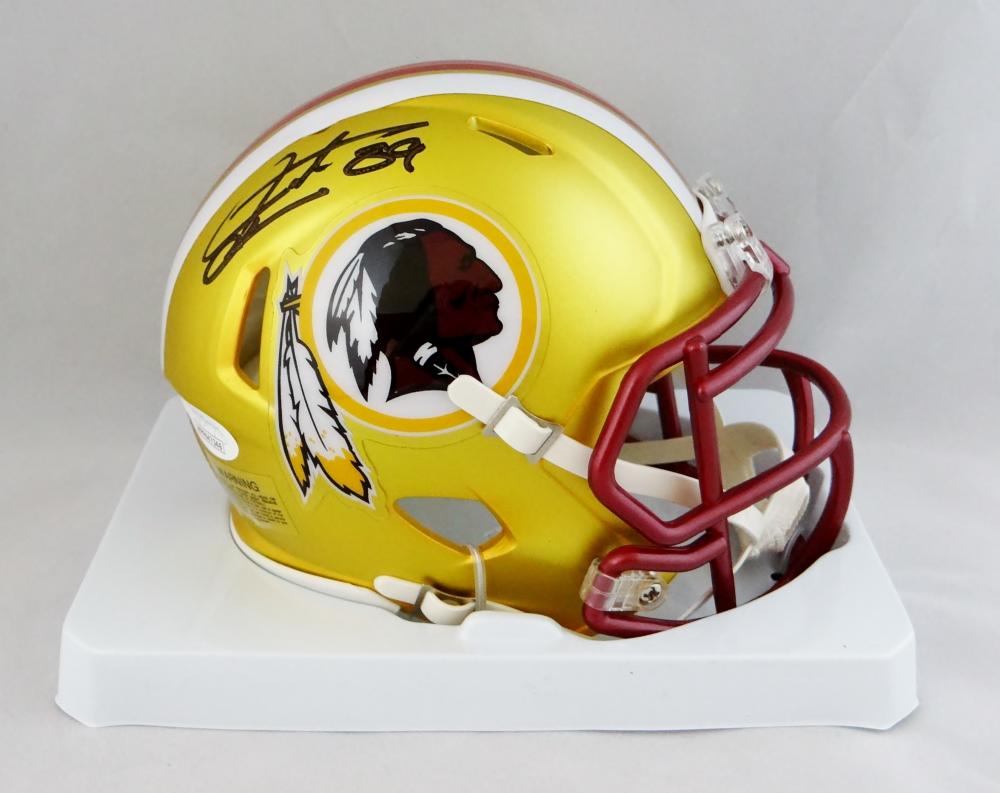 Santana Moss Autographed Washington Redskins Mini Football Helmet - JSA COA