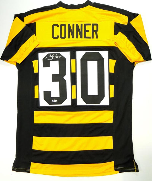 James Connor Autographed Black/Yellow Pro Style Jersey- Beckett Auth *T3