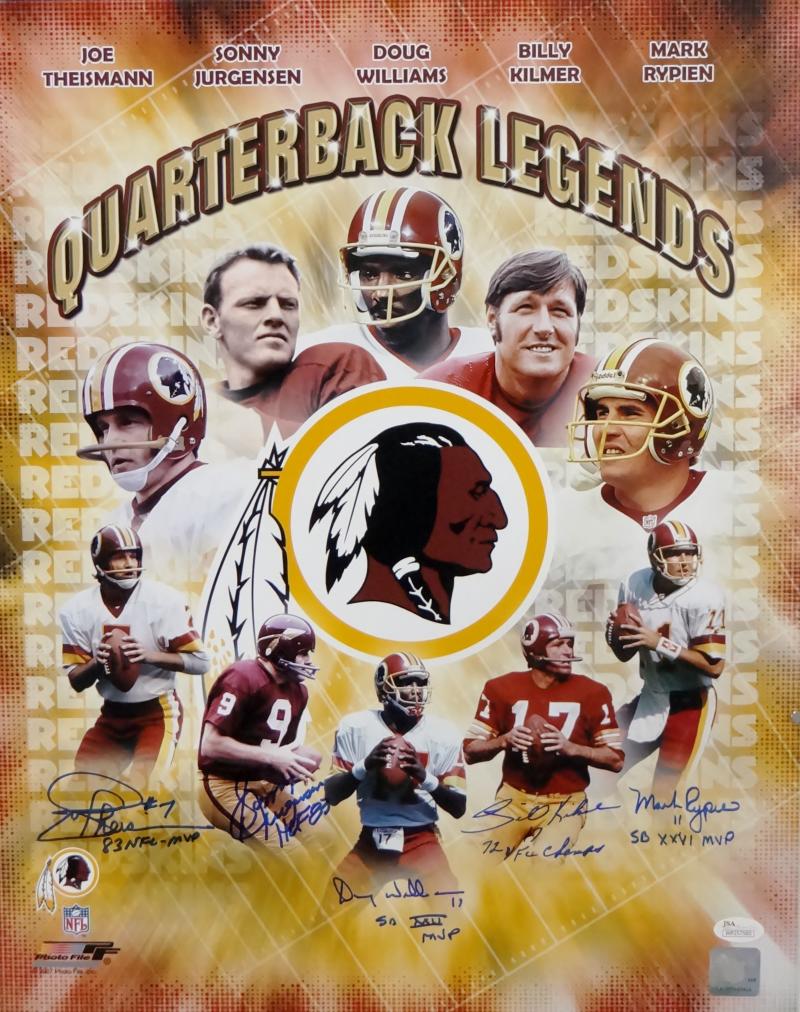 Redskins Quarterback Legends Autographed 16x20 PF Photo- JSA W Auth *I –  The Jersey Source