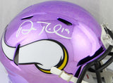 Adam Thielen Autographed Minnesota Vikings Chrome Mini Helmet- Beckett Auth *White