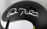 Adam Thielen Autographed Minnesota Vikings Flat Black Mini Helmet-Beckett Auth *White