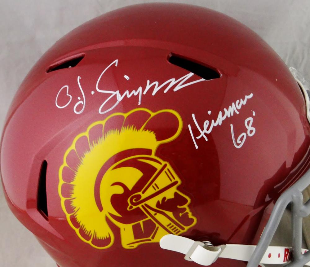 O.J. Simpson Signed USC Trojans Riddell Full Size Speed Helmet