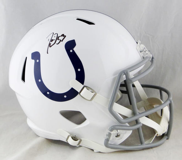 Darius Leonard Autographed F/S Indianapolis Colts Speed Helmet- JSA W Auth *Black