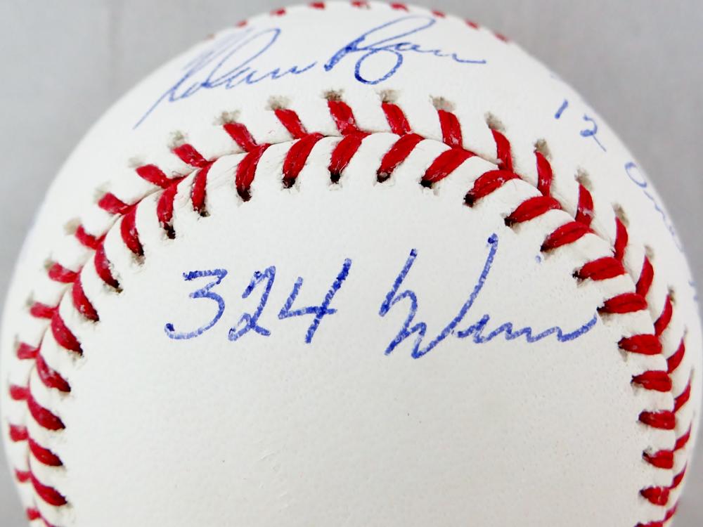 Nolan Ryan Autographed Official ML Baseball Inscribed 12 One Hitters