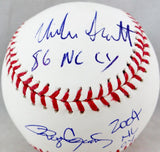 Clemens/Scott/Keuchel Autographed Rawlings OML Baseball w/CY Years- TriStar Auth