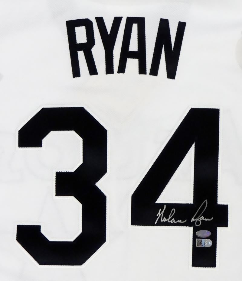 Nolan Ryan Autographed Houston Astros Rainbow Shoulder Jersey - AI Verified  *4