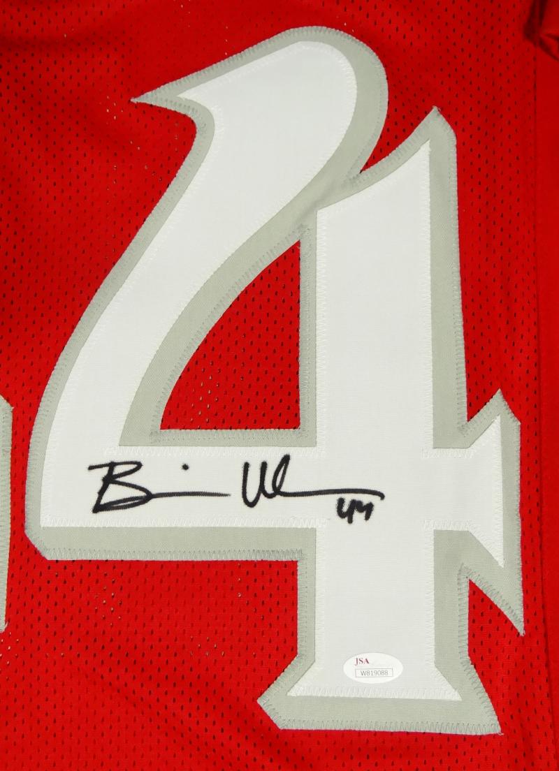 Brian Urlacher Signed Custom Jersey - JSA Witnessed - Autographed w/ Photo  - Red - College