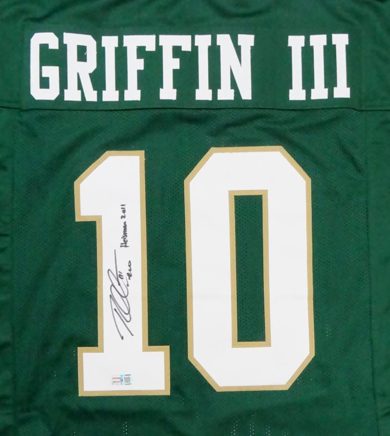 Robert Griffin III Autographed Green College Style Jersey w/ Heisman 2 –  The Jersey Source