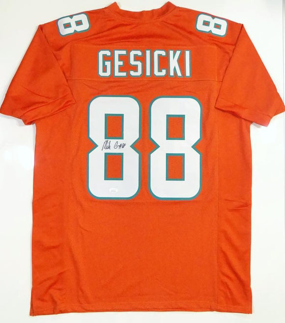 Mike Gesicki #88 Autographed Orange Pro Style Jersey- JSA Witnessed Auth *Black