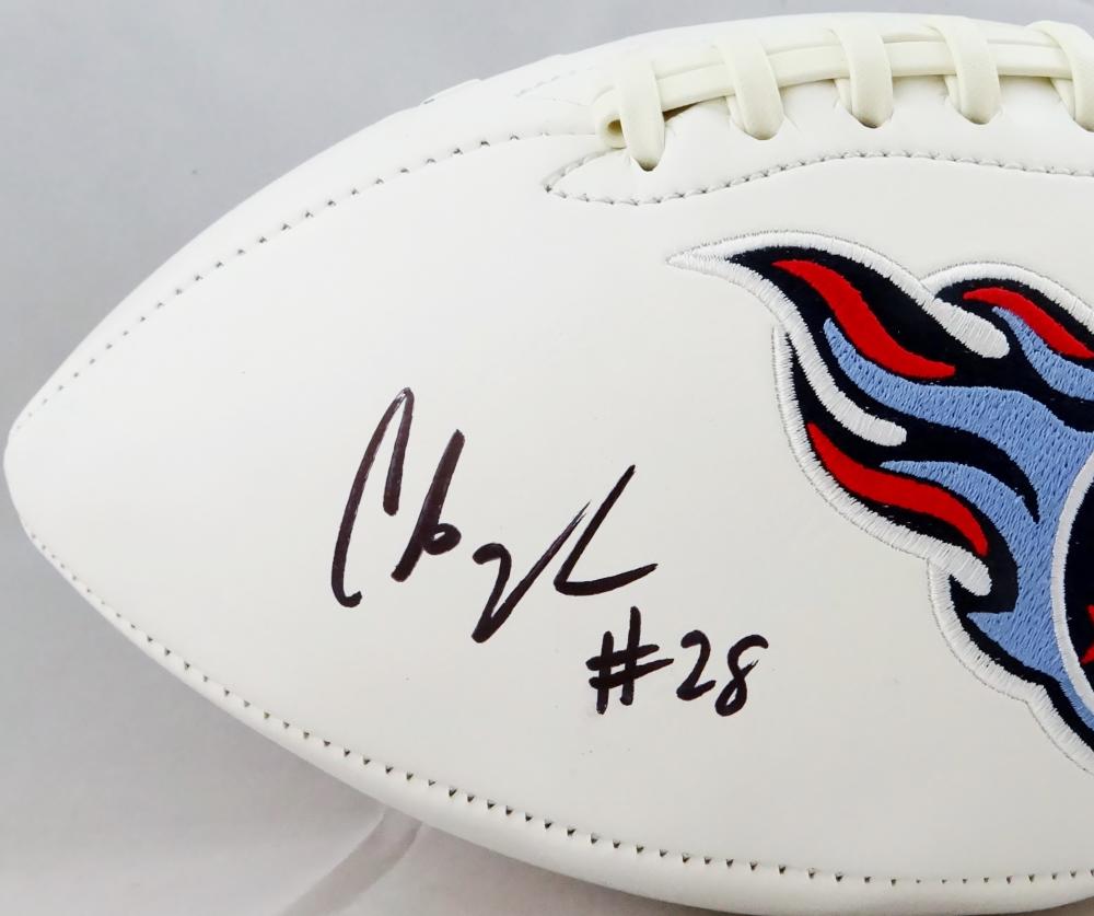 Chris Johnson Autographed Tennessee Titans Logo Football- Beckett Auth –  The Jersey Source