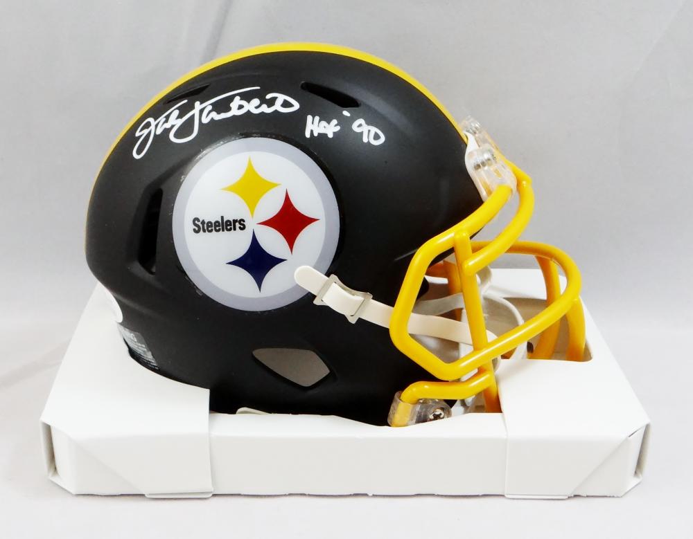 Jack Lambert Autographed Pittsburgh Steelers Flat Black Mini Helmet w/ –  The Jersey Source