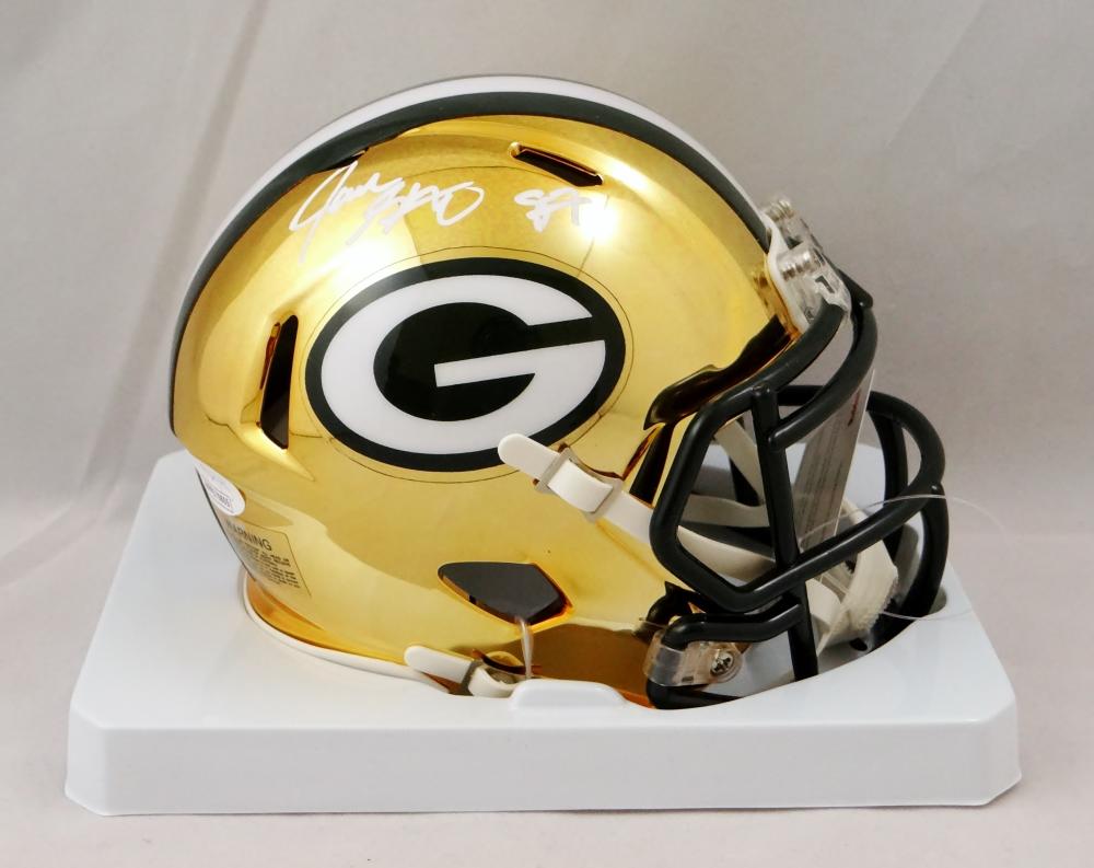 Jace Sternberger Autographed Green Bay Packers Chrome Mini Helmet - JS –  The Jersey Source