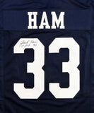 Jack Ham Autographed Navy Blue College Style Jersey W/ CHOF- JSA W Auth *TL3