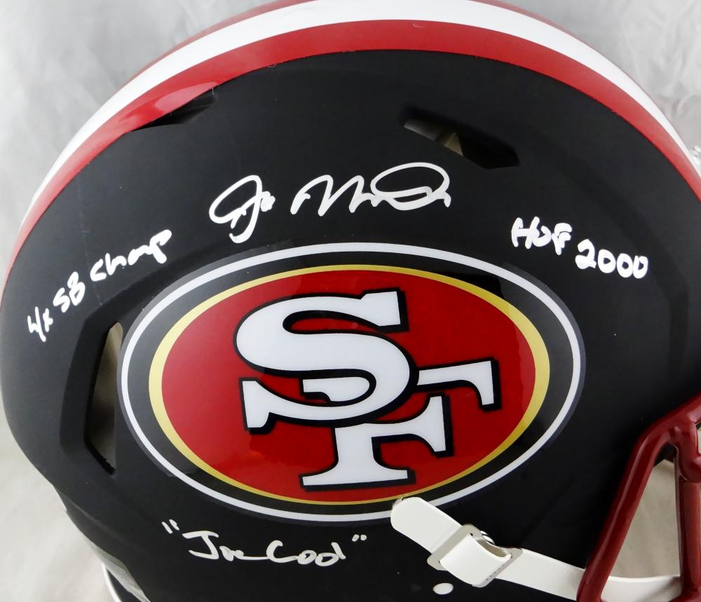 : Joe Montana San Francisco 49ers Signed Autograph Mini Helmet  Custom Shadow Box Suede Matted with 8x10 Steiner Certified (Read To Hang) :  Collectibles & Fine Art