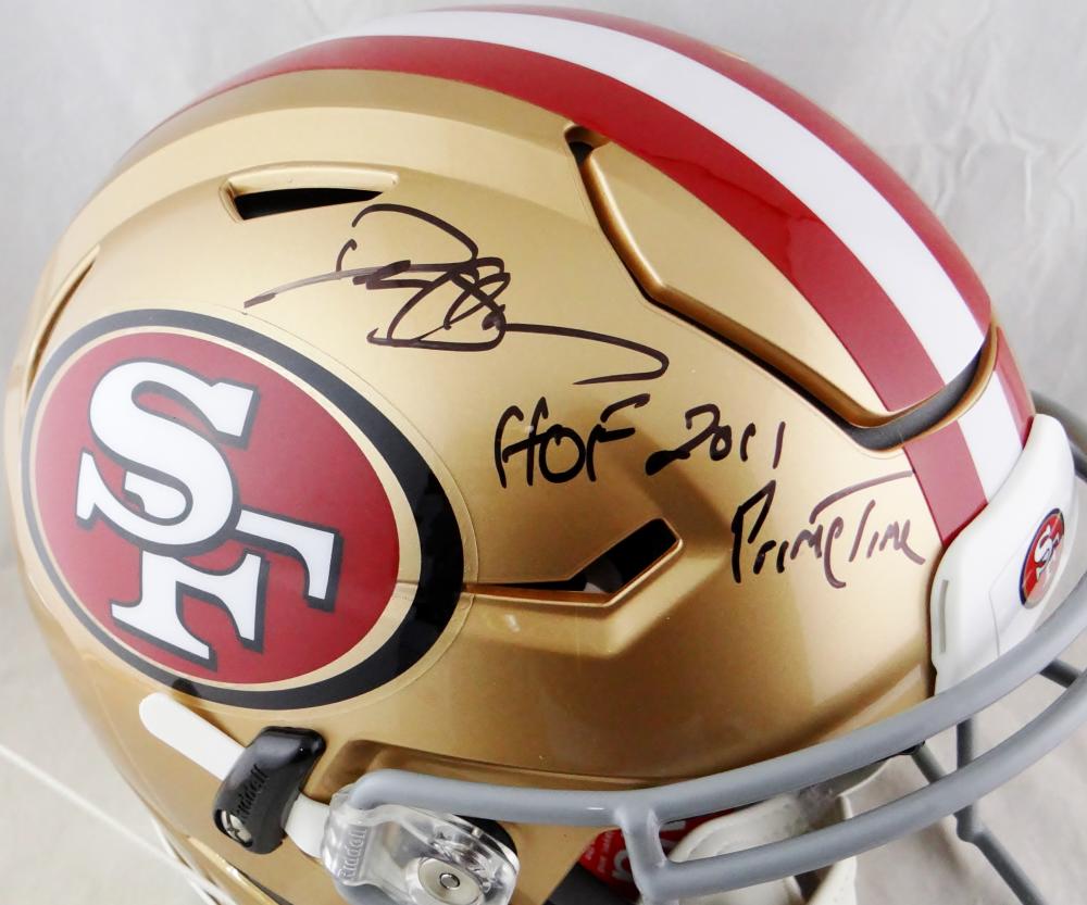 Deion Sanders Autographed San Francisco 49ers F/S Speed Flex Helmet- B –  The Jersey Source