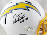 Dan Fouts Autographed Los Angeles Chargers F/S 2019 Speed Helmet w/HOF- Beckett Auth *Black