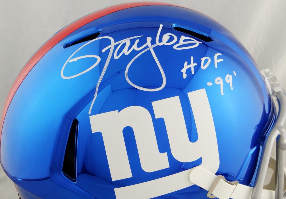 Lawrence Taylor Autographed New York Giants F/S Chrome Helmet w/ HOF - –  The Jersey Source