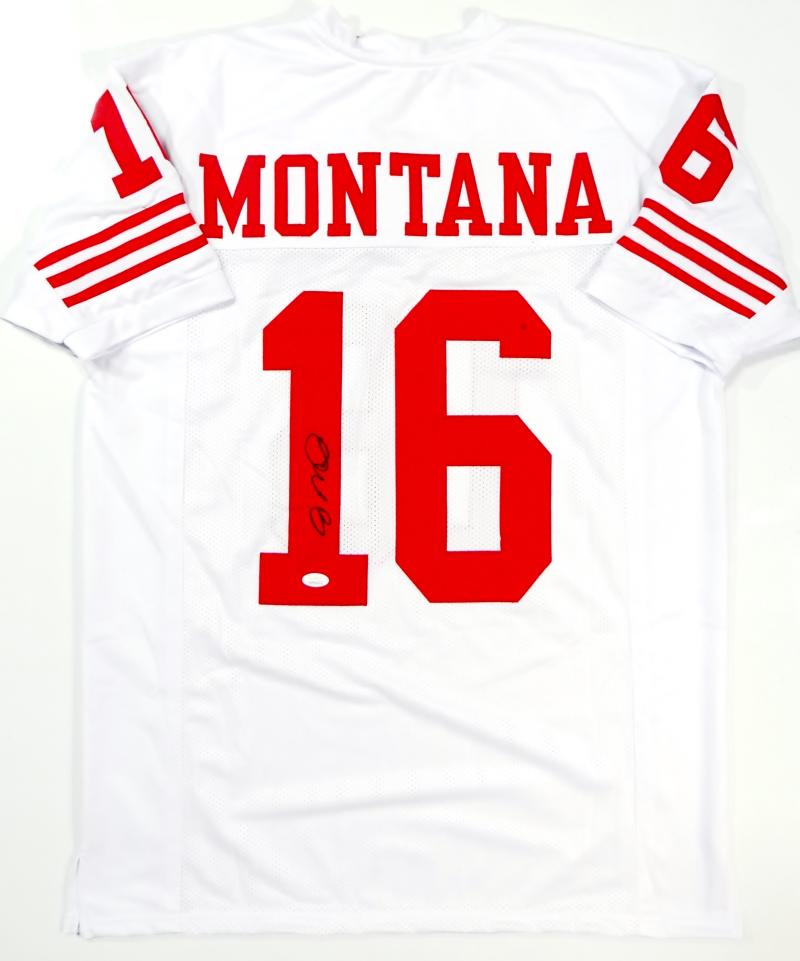 Joe Montana Authentic Signed Black Pro Style Jersey w/ Red #'s Autographed  JSA