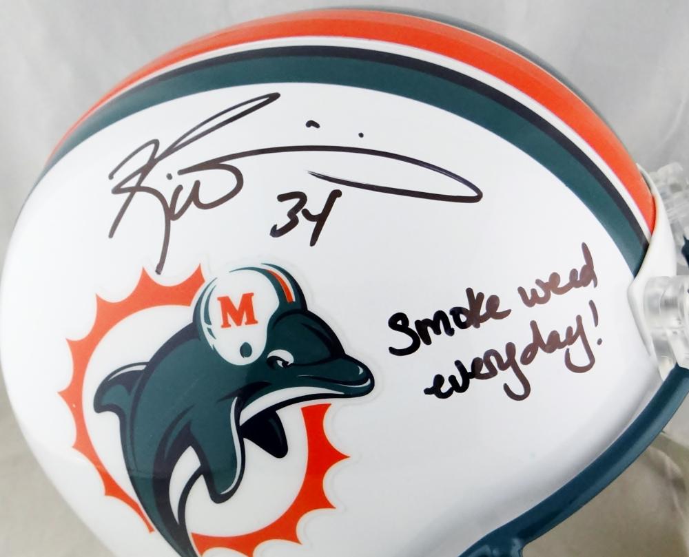 Ricky Williams Autographed Miami Dolphins F/S Speed Helmet w/ Smoke We –  The Jersey Source