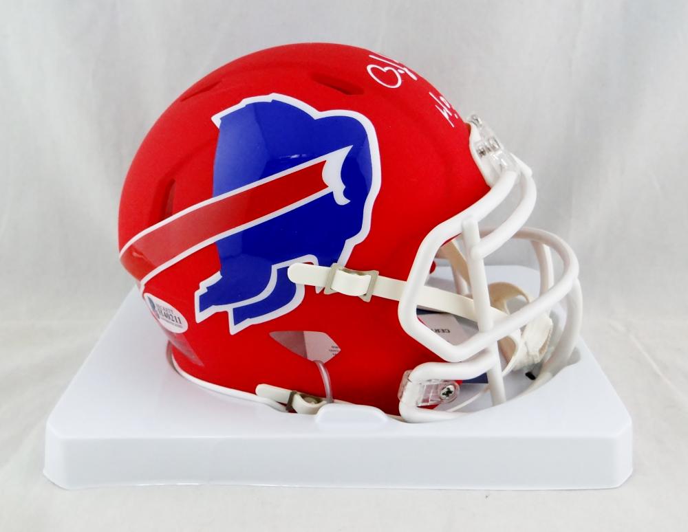 OJ Simpson Autographed Buffalo Bills AMP Speed Mini Helmet w/HOF - Bec –  The Jersey Source
