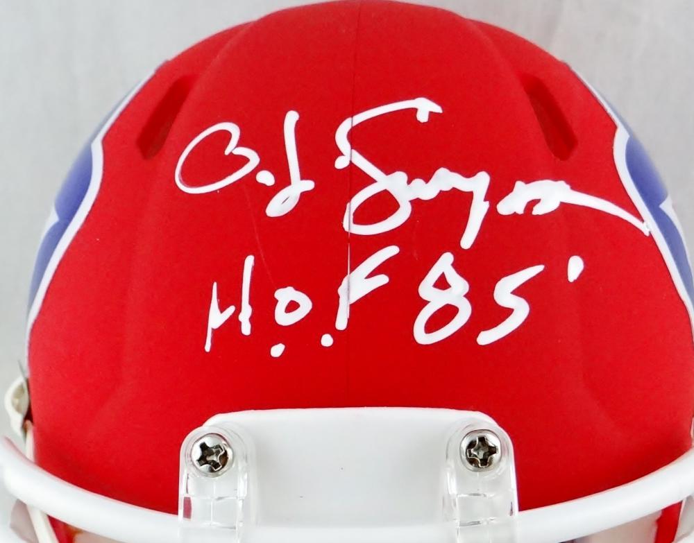 OJ SIMPSON Autographed Signed Buffalo Bills Flash Mini Helmet Beckett