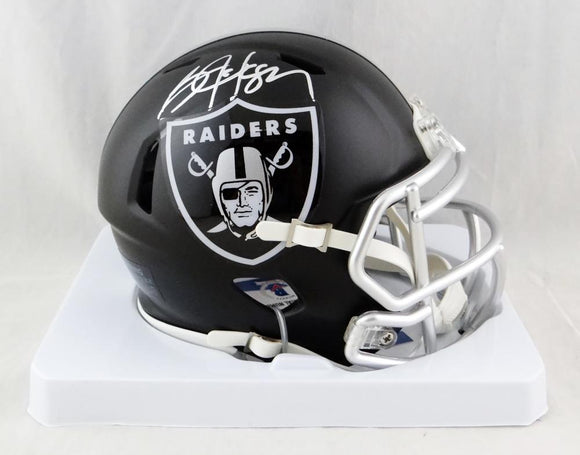 Bo Jackson Autographed Oakland Raiders Blaze Mini Helmet- Beckett Auth *Silver
