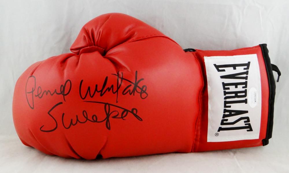 Pernell Whitaker Autographed Red Everlast Boxing Glove - JSA W