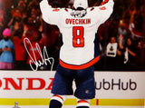 Alexander Ovechkin Autographed Capitals 16x20 Holding Cup Behind PF Photo- Fanatics Auth *White