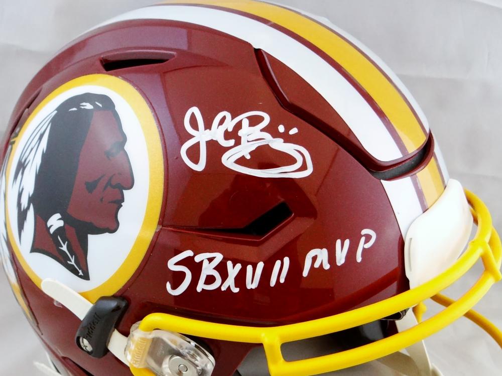 John Riggins Signed Washington Redskins F/S SpeedFlex Helmet w/2