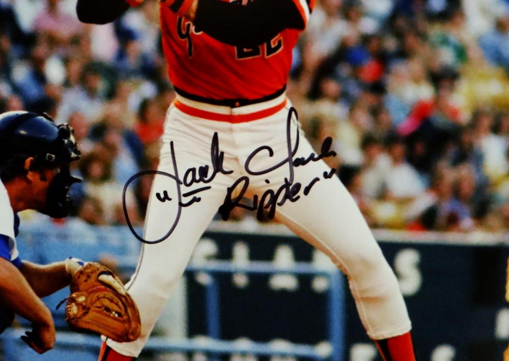 Jack Clark autographed baseball card (San Francisco Giants now St Louis  Cardinals) 1985 O Pee Chee #208