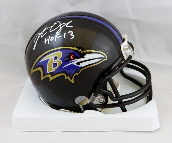 Jonathan Ogden Autographed Baltimore Ravens Mini Helmet w/ HOF - JSA W Auth *White