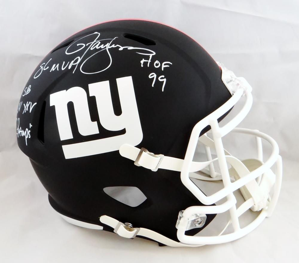 Lawrence Taylor Autographed Signed New York Giants Lunar Eclipse Riddell  Full Size Speed Replica Helmet