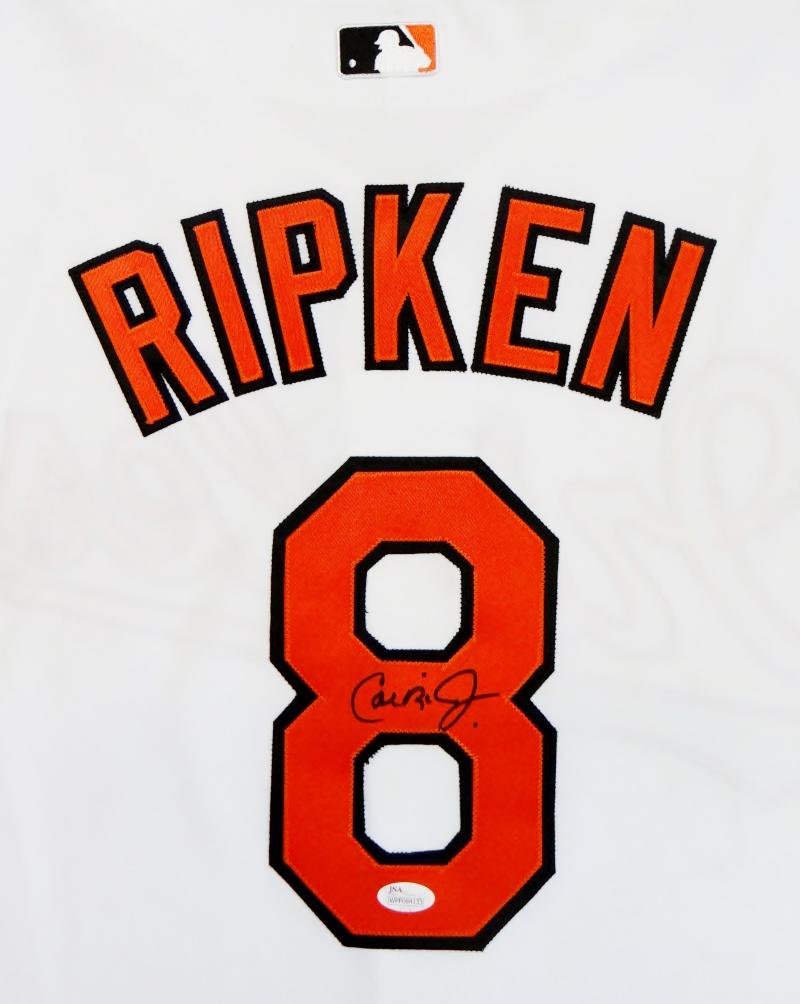 Cal Ripken Jr. Autographed White Majestic Baltimore Orioles Jersey