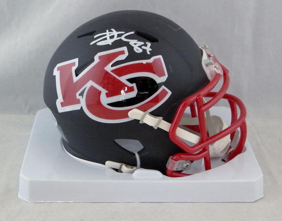 Travis Kelce Autographed Kansas City Chiefs AMP Speed Mini Helmet- Beckett Auth *White