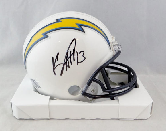 Keenan Allen Autographed LA Chargers 07-18 TB Mini Helmet- Beckett Auth *Black