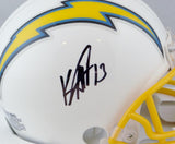 Keenan Allen Autographed Los Angeles Chargers 2019 Mini Helmet - Beckett Auth *Black