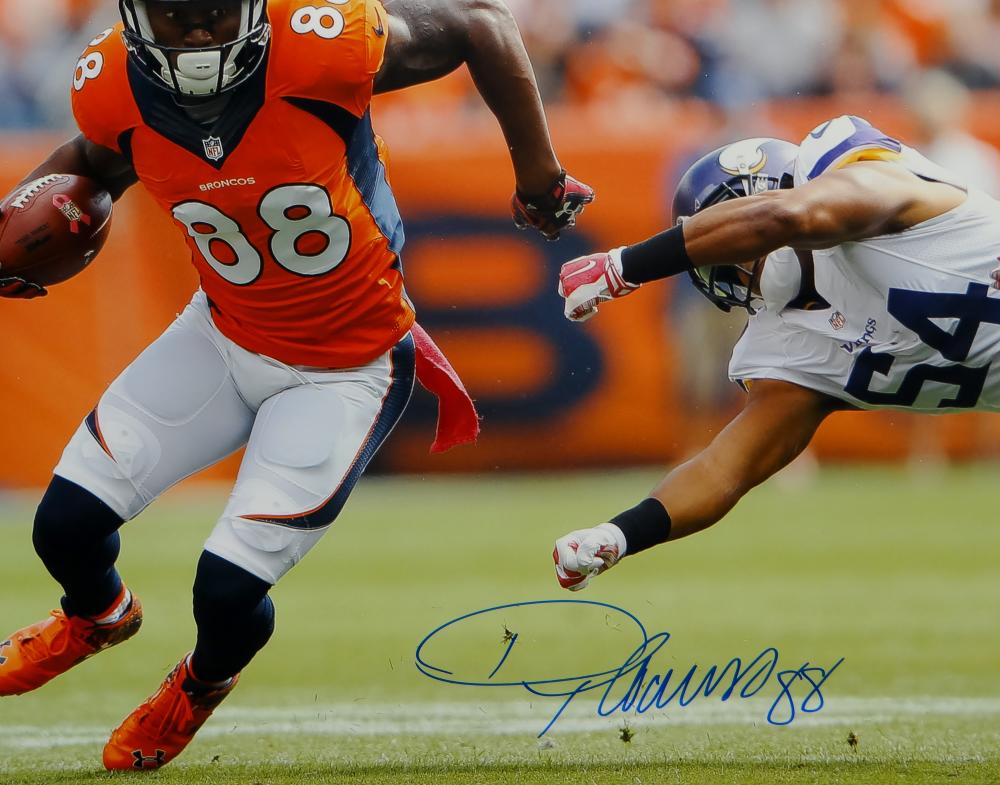 Demaryius Thomas Signed 16x20 Canvas Autographed JSA