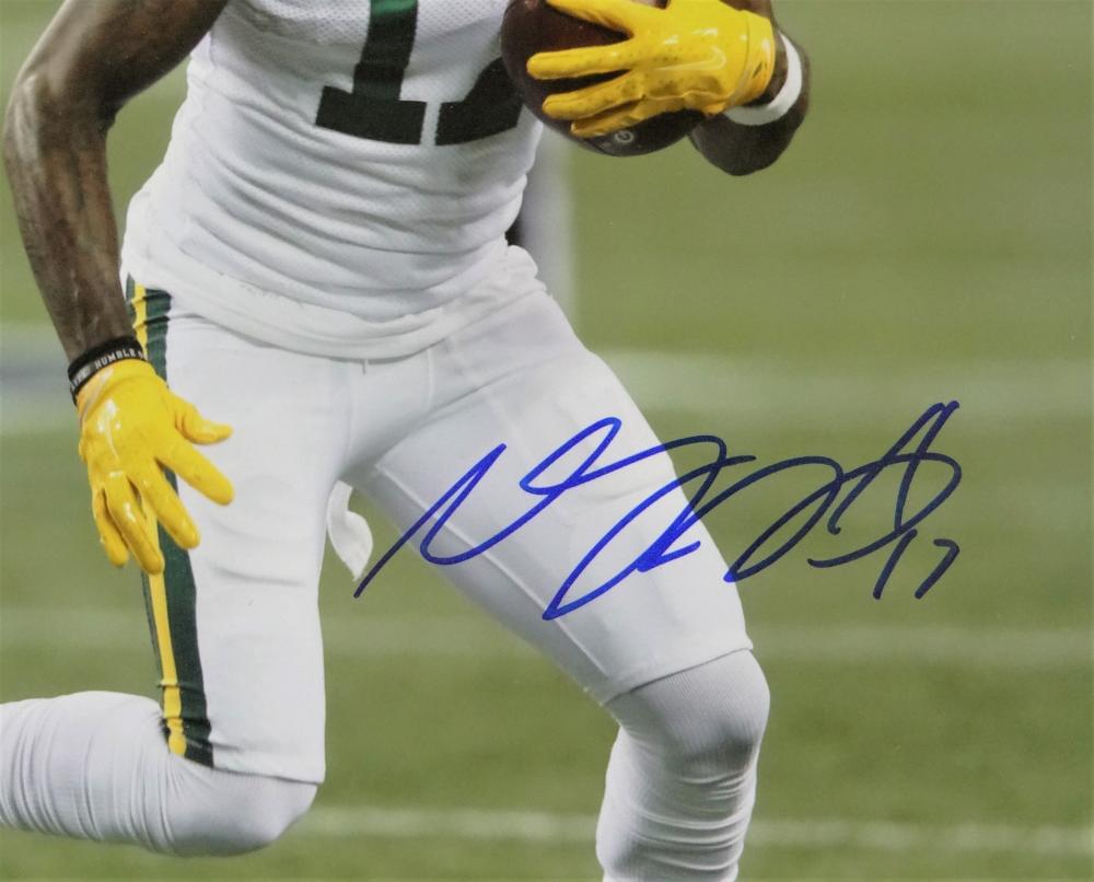 Davante Adams Authentic Signed White Color Rush Pro Style Framed Jersey BAS  Wit