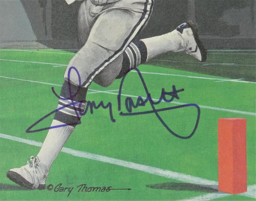 Tony Dorsett Autographed Dallas Cowboys Goal Line Art Card