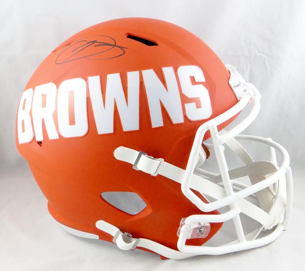 Odell Beckham Jr Cleveland Browns Autographed Riddell Speed Replica Helmet