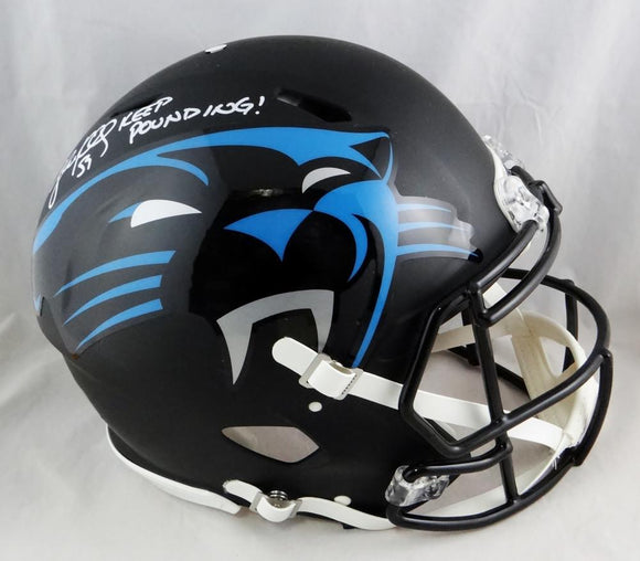Luke Kuechly Signed Carolina Panthers F/S AMP Speed Authentic Helmet w/ Insc- Beckett Auth *White