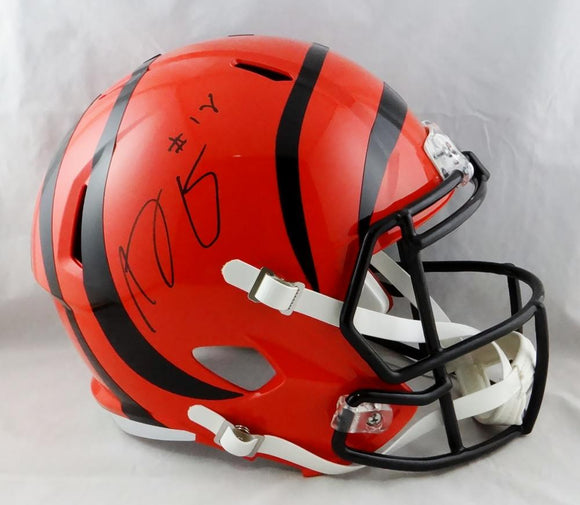 AJ Green Autographed Cincinnati Bengals Full Size Speed Helmet- Beckett Auth *Black