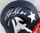 Josh Gordon Autographed New England Patriots AMP Mini Helmet - JSA W Auth *Silver