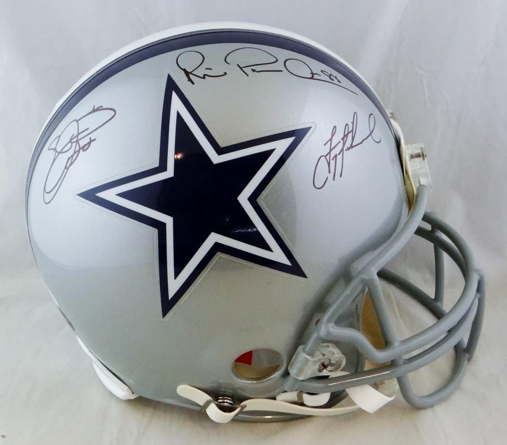 Irvin, Smith, Aikman Signed Dallas Cowboys F/S ProLine Helmet- JSA W A –  The Jersey Source