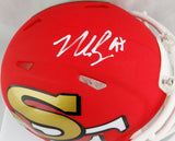 Nick Bosa Autographed San Francisco 49ers AMP Speed Mini Helmet- Beckett Auth *White