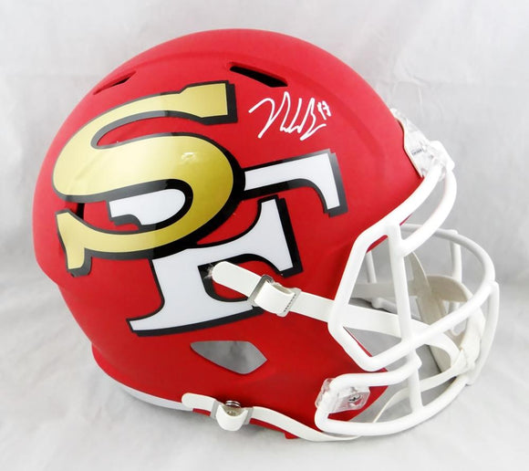 Nick Bosa Autographed San Francisco 49ers F/S AMP Speed Helmet- Beckett Auth *White