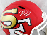 Nick Bosa Autographed San Francisco 49ers F/S AMP Speed Helmet- Beckett Auth *White