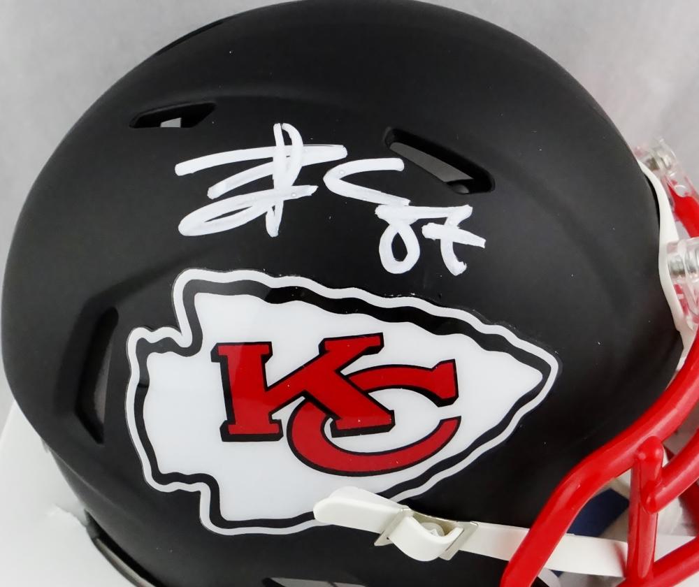 Travis Kelce Autographed Kansas City Chiefs Flat White Mini